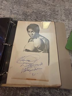 Vintage Benny Leonard Lightweight Boxing Champion signed.