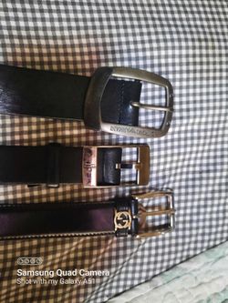 2 Gucci Belts And A Georgio Armani Belt.