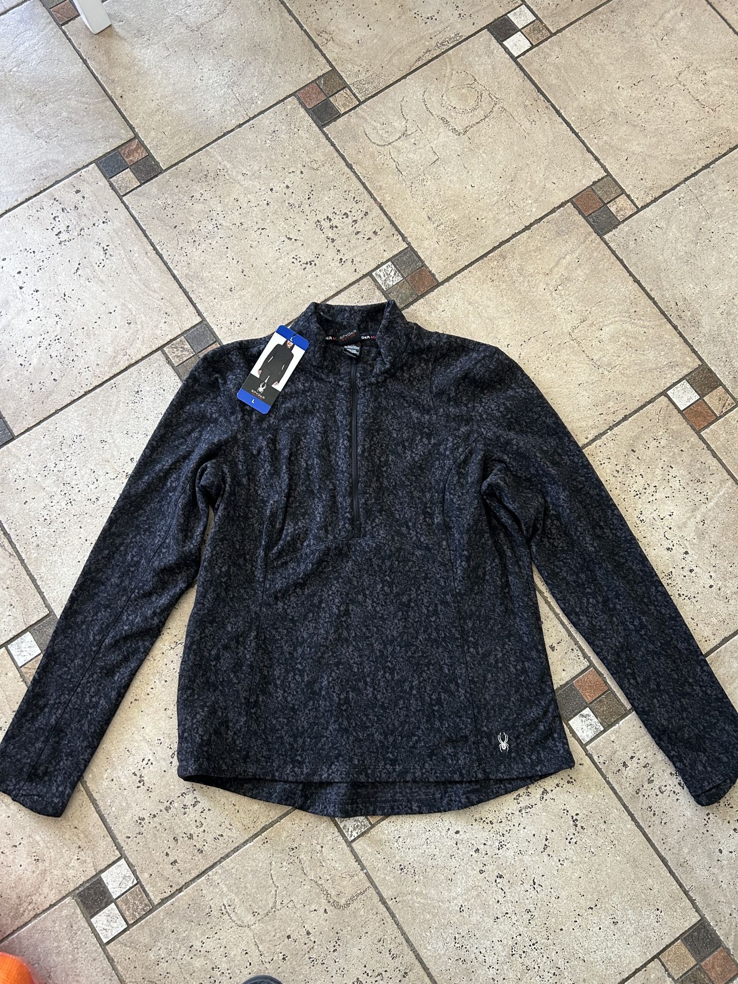 NWT Spyder women fleece half zip Active top Size L