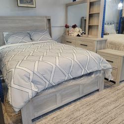 Nuevo Juego De Recamara Completa Queen 🛏Pagó Inicial Es De $54 No Se Necesita Crédito 💳