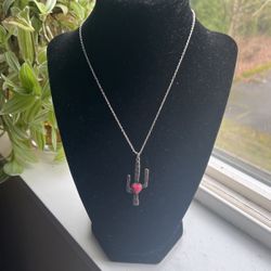 Unique Necklace With strawberry turquoise stone