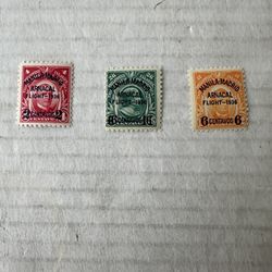 1936 Manila-Marrid US Philippines Airmail C54-56 Stamps 
