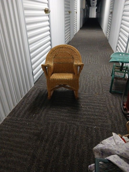 100 Years Old Childs Rocker Wicker Very Good Cond