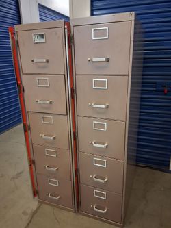 5 drawer metal cabinet $ 100 each