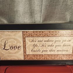 Love Inspirational Quote Wall Decor Sign
