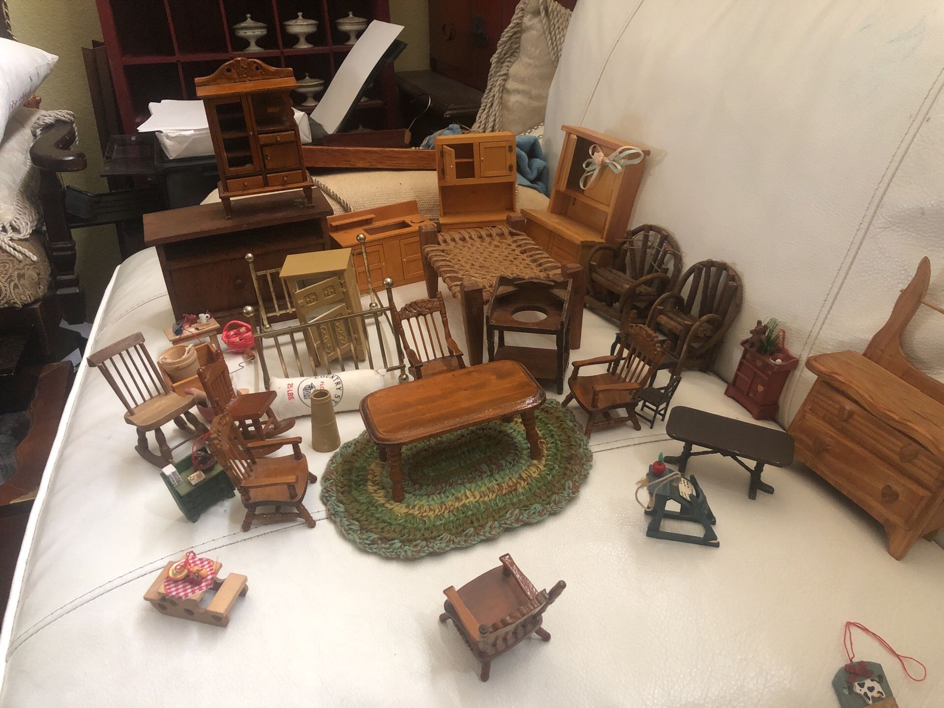 Lot of Vintage and Antique Doll House Furniture