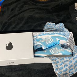 NAF Ice Blue Dunks