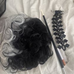 Cruella Movie Wig And Accesories custome