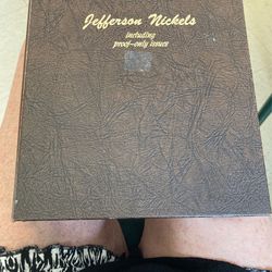 Jefferson Nickels  Book Including proof Only Issues