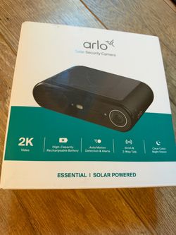 Arlo Essential Solar Security Camera 2K - Outdoor, Wireless Charging