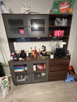 Dorilal 74.8” Kitchen Pantry / Coffee Bar Cabinet