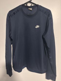 Nike VTG Men’s Medium Rare Navy Blue Mesh Long Sleeve Training Athletic Top