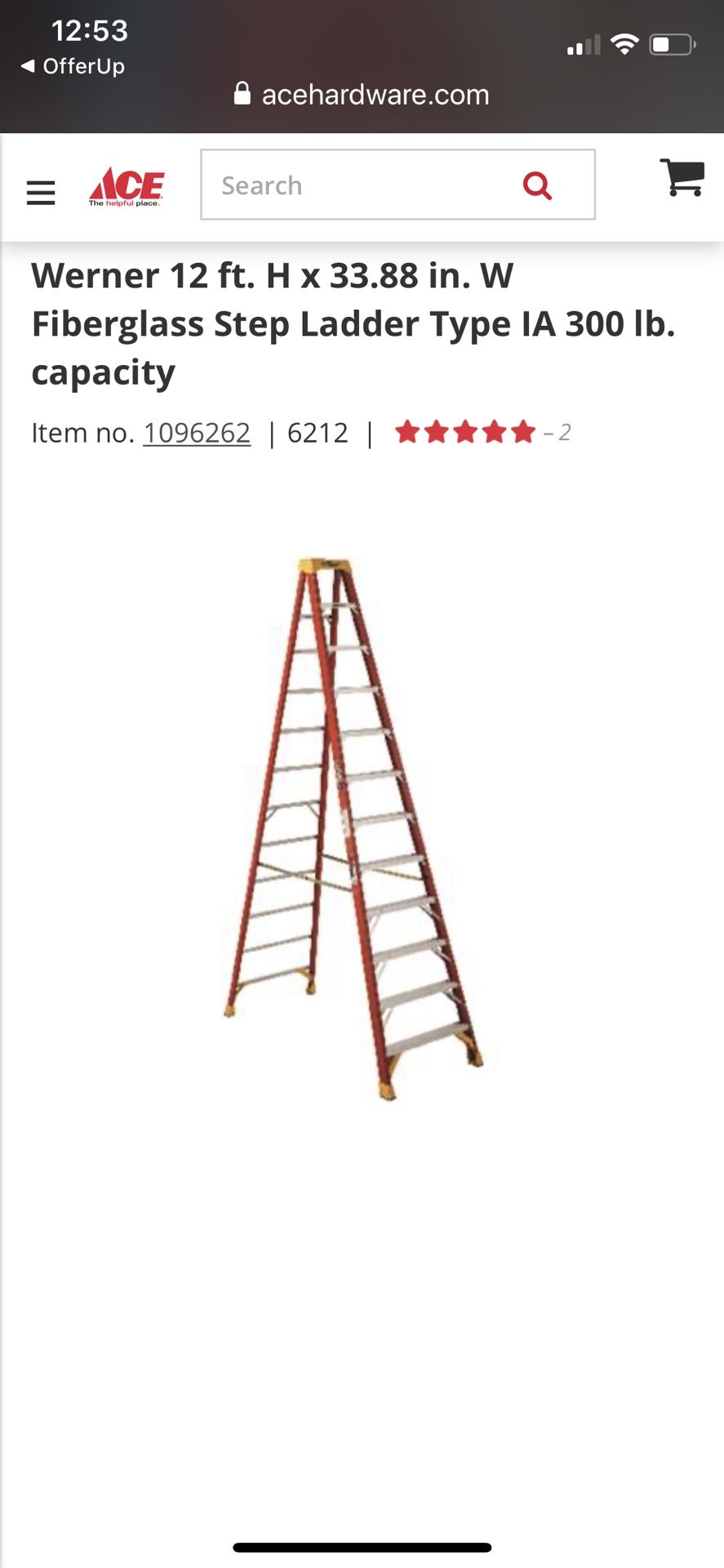 Werner 12’ 300lbs ladder