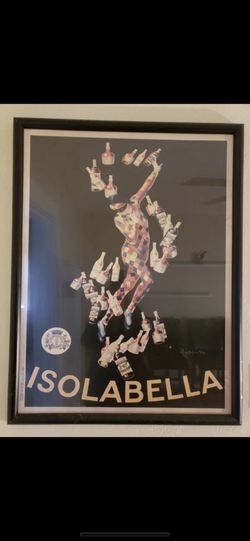 ISOLABELLA VINTAGE AD POSTER framed L. Cappiello 1910 25" W x 33"H