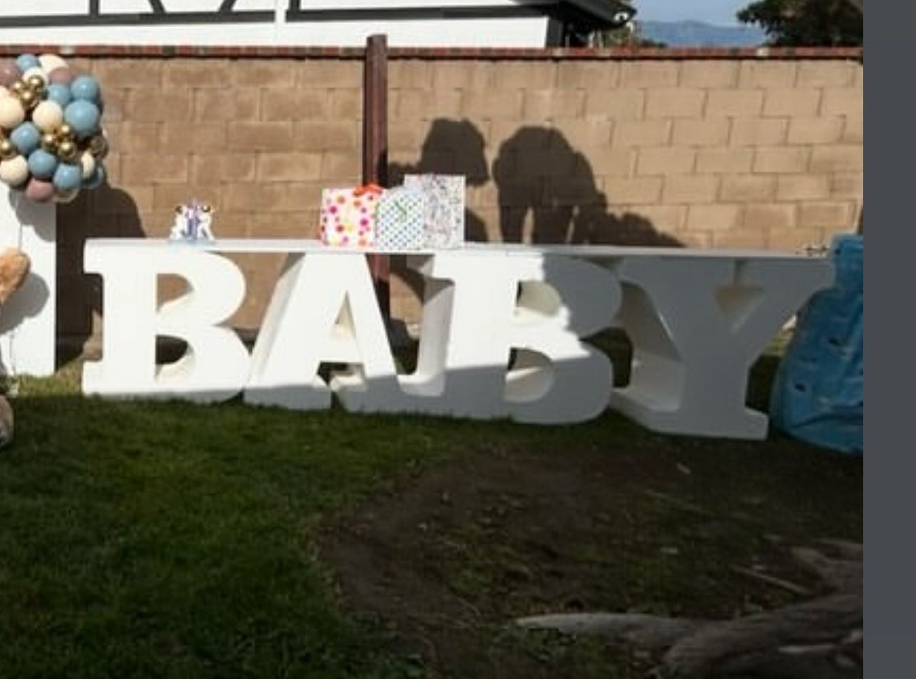 2Ft BABY Letter Made At Of Foam 