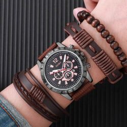 Soki  Men  Watch And Bracelets 