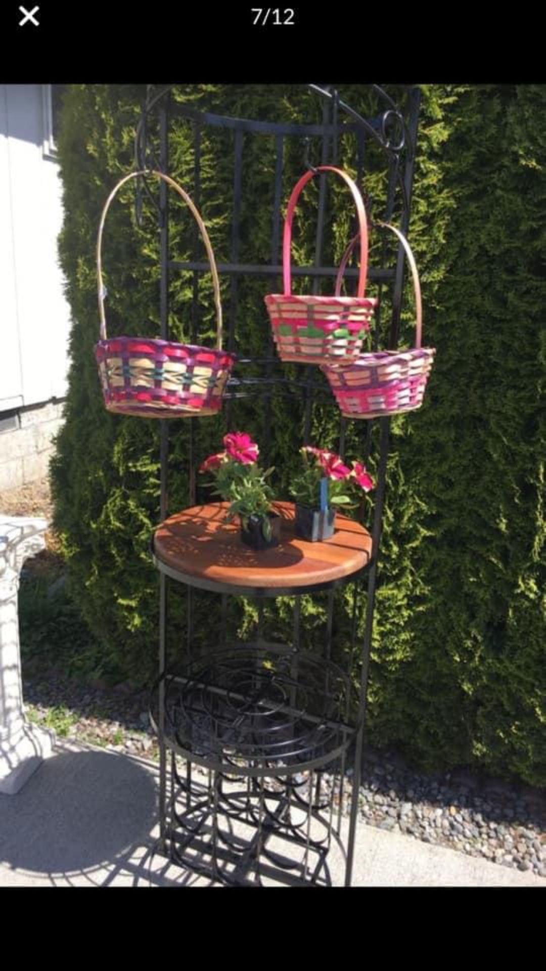 Tall wine bottles and other decorations rack size 20 diameter X 80 high