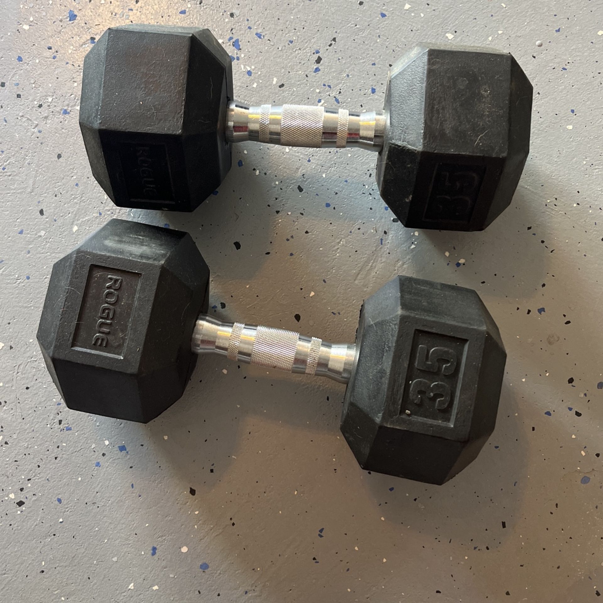 Rogue 35lb dumbbells