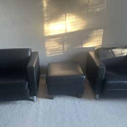Leather chairs 
