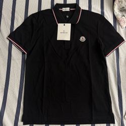 Moncler Black Polo Shirt Size M