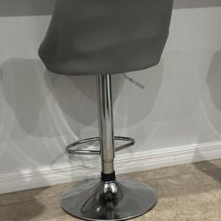 Light gray faux leather bar stools
