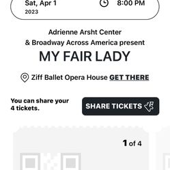 My Fair Lady Tickets Adrienne Arsht Center