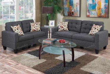 2-PC SOFA SET W/4 ACCENT PILLOWS!!!