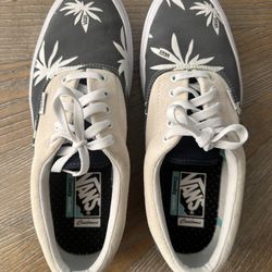 Vans Custom Palm Tree Men’s Sneaker Canvas Suede Low Top Size 10.5