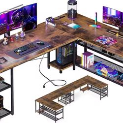 Brown 66 Inch Desk