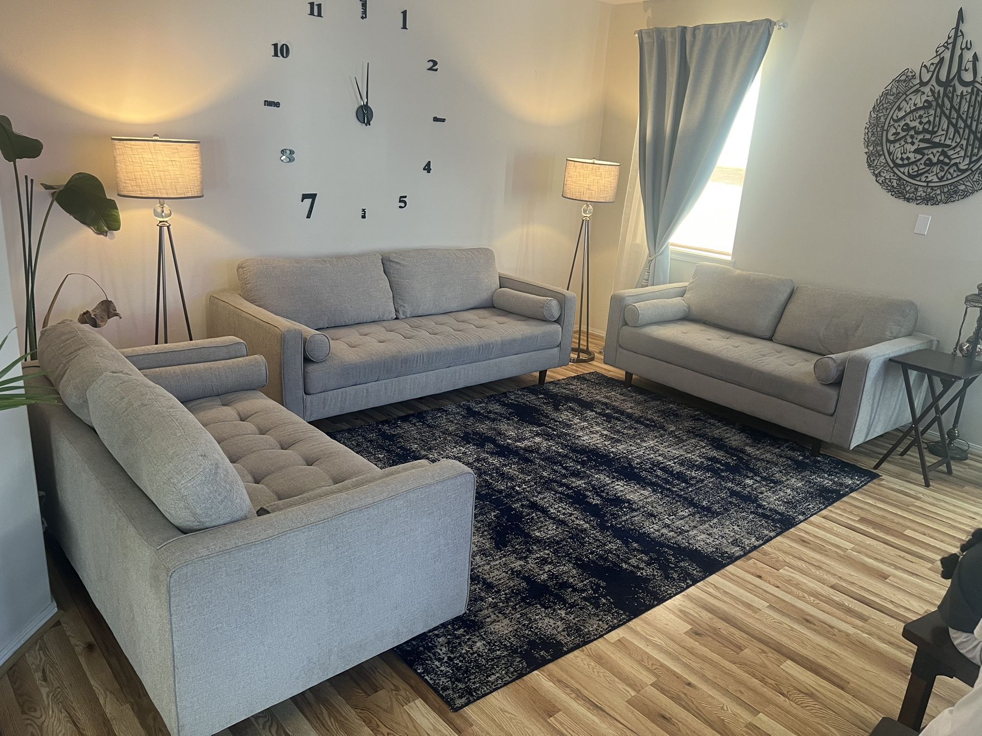 Two Love Seat And Sofa Set