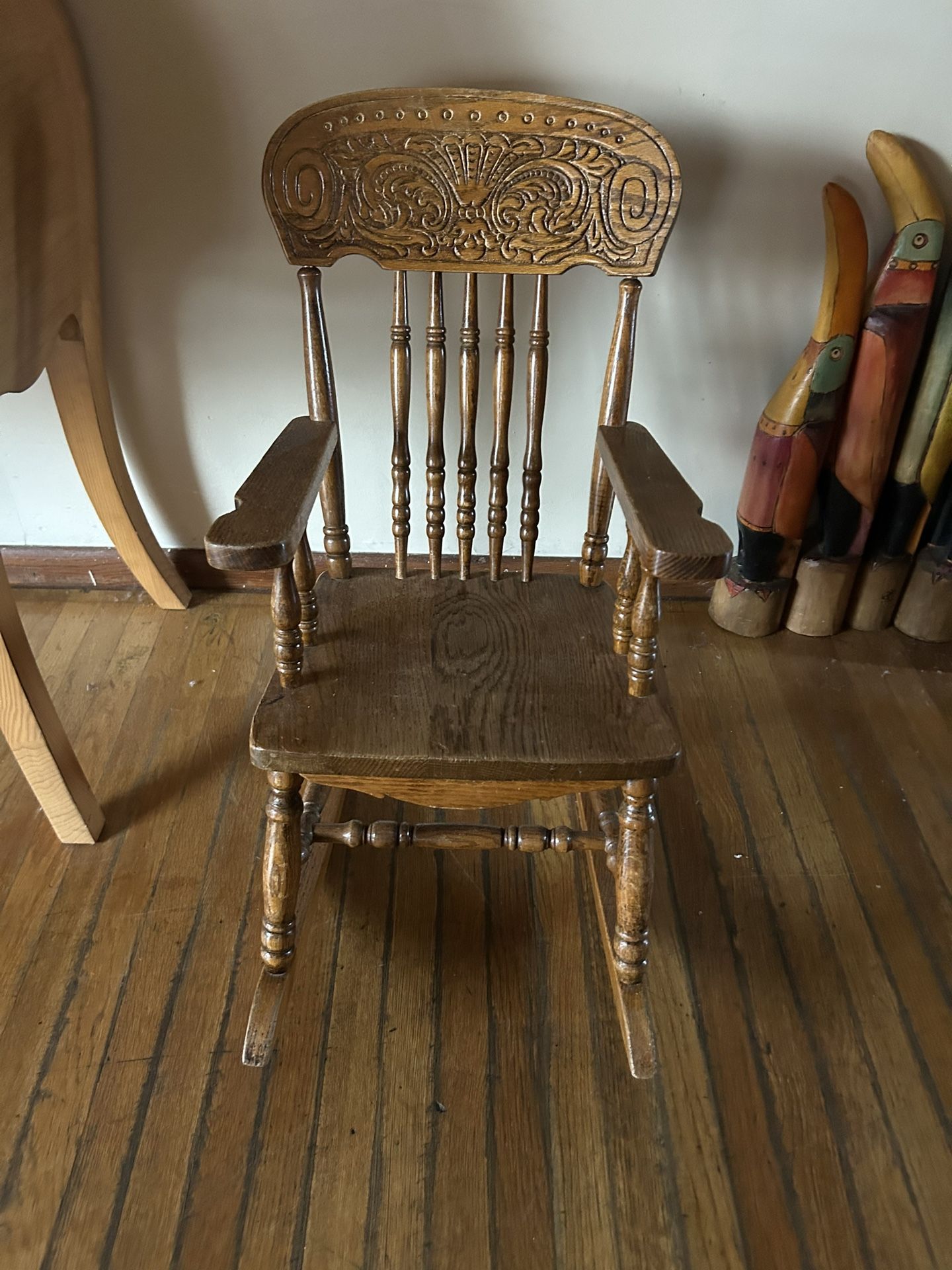 Child’s Solid Oak Rocking Chair