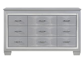 Allura Silver Dresser w/ 9 Drawers