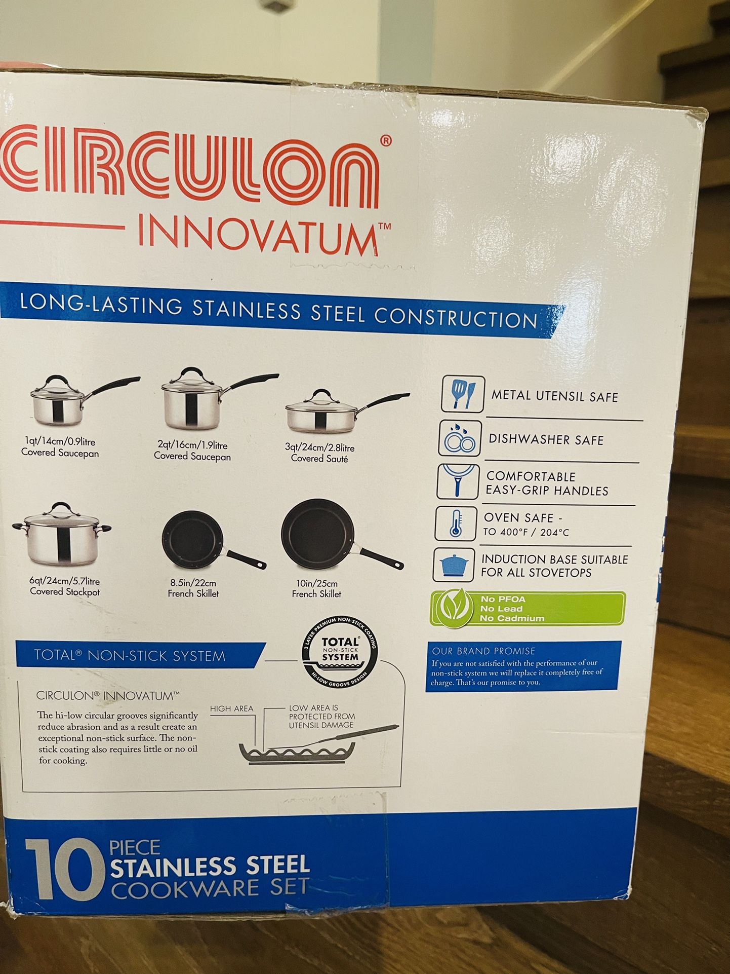 10 Piece Stainless Steel Circulon Cookware Set Bakeware & Cookware