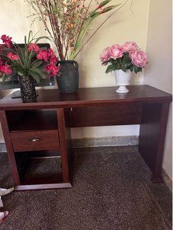 Desk and Flowers
