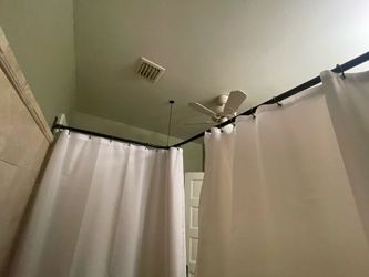 90 degree curved shower curtain rod