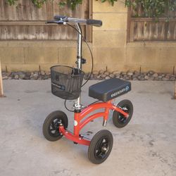 kneerover jr. all terrain knee scooter red—like new!