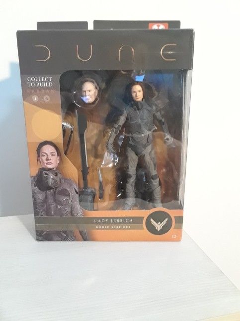 McFarlane Toys Dune Lady Jessica 7-inch Action Figure with Build-A Glossu ‘Beast’ Rabban Figure Parts