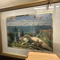 Vintage Frame and Monet Print