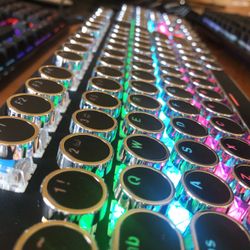 Retro Punk Gaming Keyboard Typewriter Style