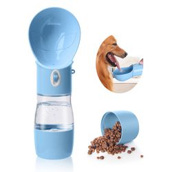 Dog Water Bottle - Dishwasher Safe Material for Multifunctional Portable Dog Water Bottle with Food Container Dog Travel Water Bottle Suitable for Out