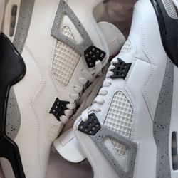Air Jordan 4 Retro OG White Black Cement Sneakers