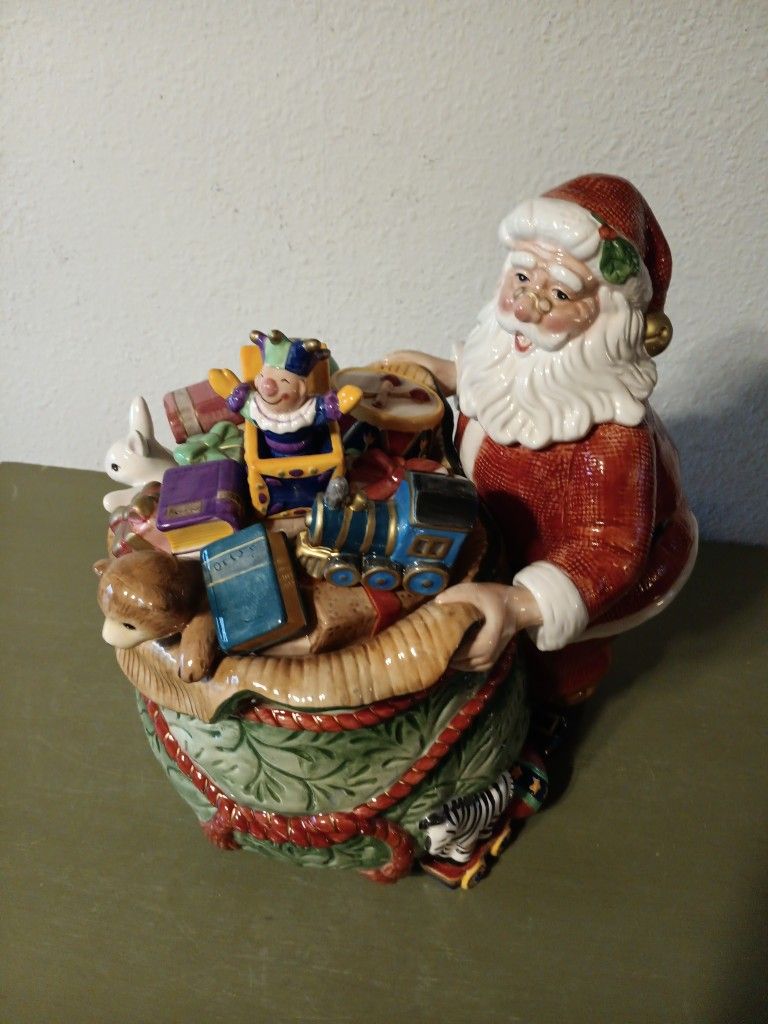 2004 Fitz & Floyd Old Fashioned Xmas Cookie Jar