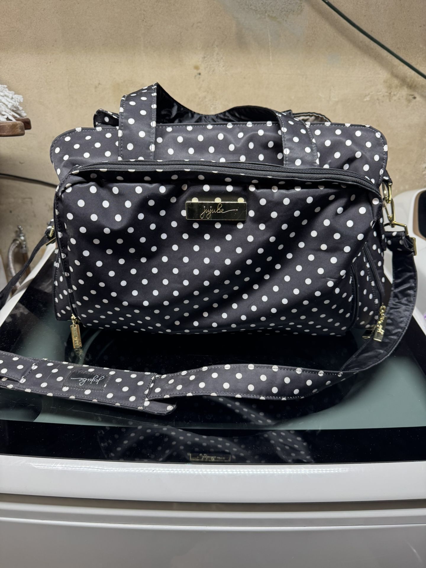 Polka Dot Jujube Breast Pump Bag Jujube Black And White Polka Dot Bag