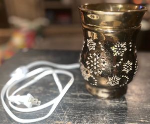 Gold Snowflake Flicker Flame Wax Warmer Plug In
