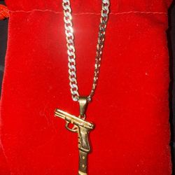 18k Gold Plated Necklace And Pendant 