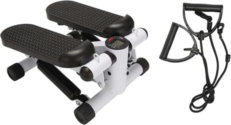 MOUNE Mini Stair Stepper – Portable Stepper Machine with Resistance Bands & LCD Monitor for Full Body Workout