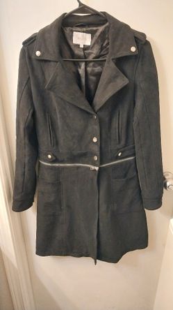 Miss Me womens zip off convertable Trench coat/moto jacket 