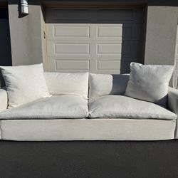 Living Spaces Beige Utopia Cloud Couch