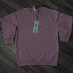 Alo Crewneck Size Small Pink 