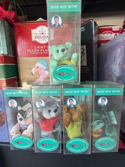 *NSYNC 5 mini plush beanie baby bears 2000 new out of print